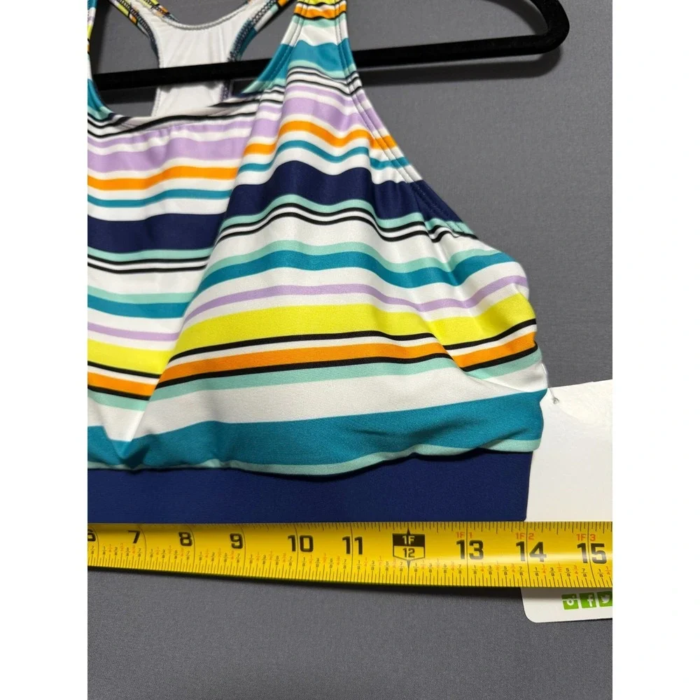 Next Tabata Sports Bra XL Racerback Striped Yoga‎ Gym Fitness Activewear Sporty